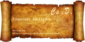 Csernai Delinke névjegykártya